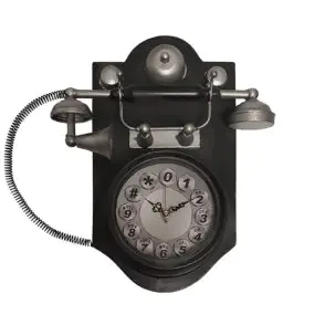 שעון קיר בעיצוב רטרו בצורת טלפון עתיק