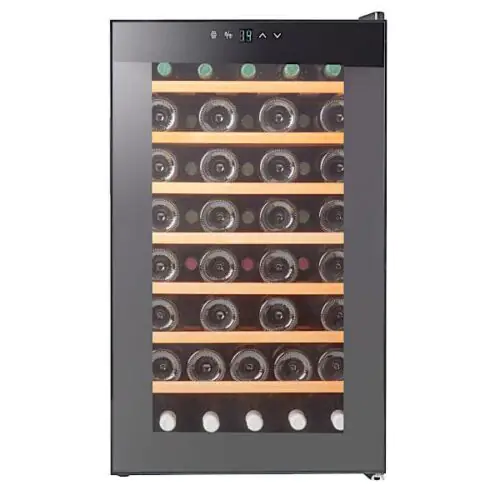 מקרר יין עד 50 בקבוקים עם מדפי עץ CH-128FD2